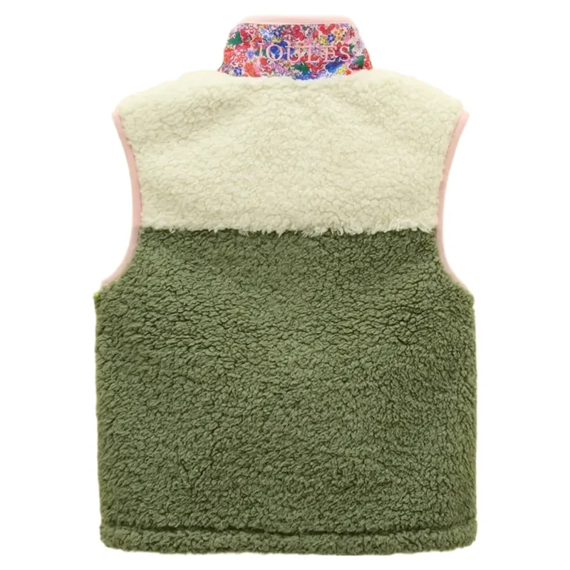Joules Tilly Junior Girls Fleece Vest - Khaki-1