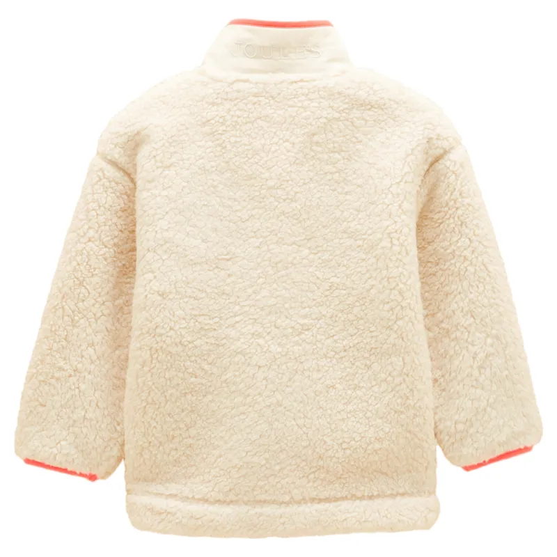 Joules Tilly Girls Full Zip Sherpa Fleece - Cream-1