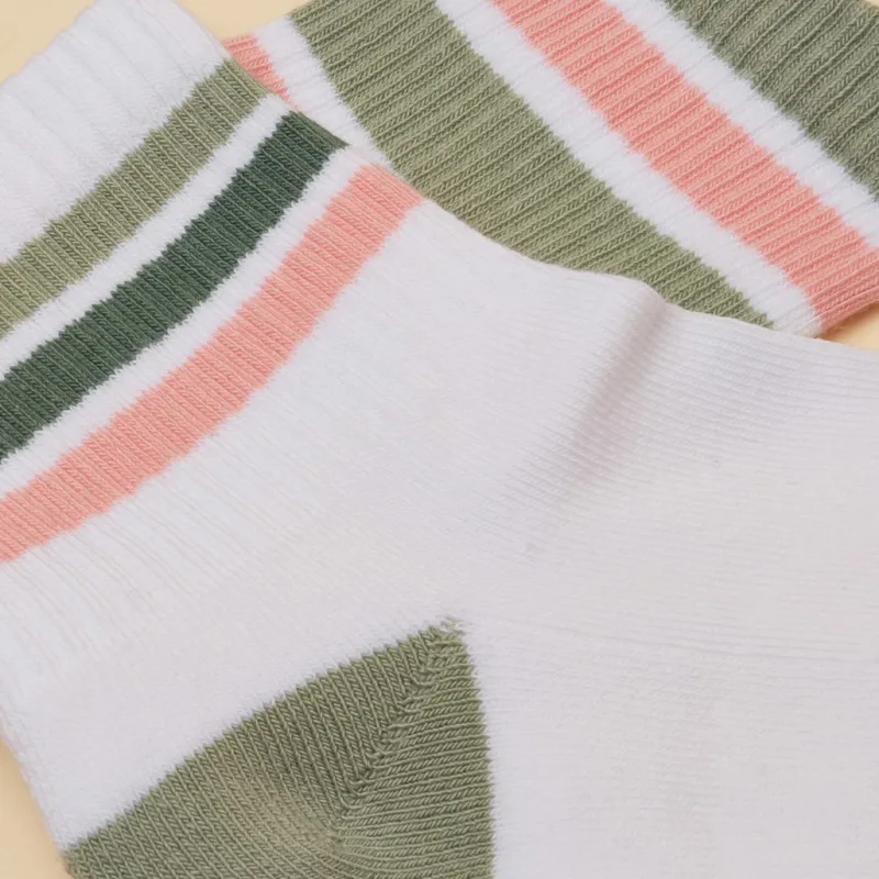 Joules Volley Women's Tennis Socks 2 Pack - Green/Pink-2