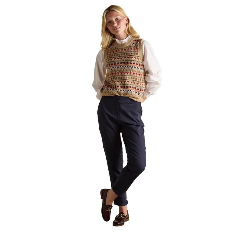 Joules Slim Fit Womens Chino Pants - Navy-4
