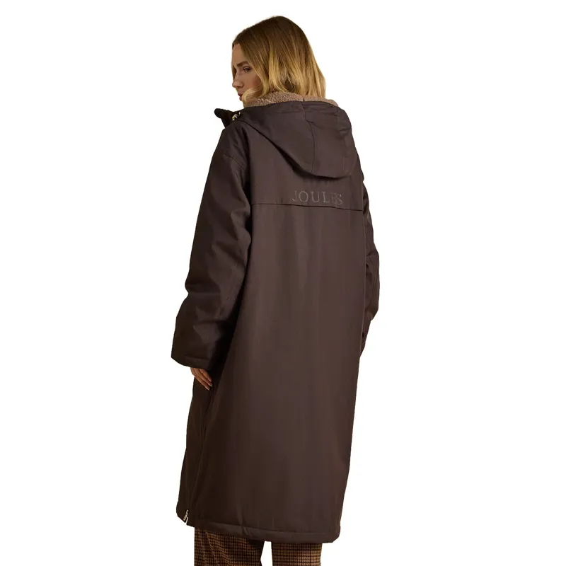 Joules Coverall Oversized Women's Waterproof Coat - Chocolate Brown-2
