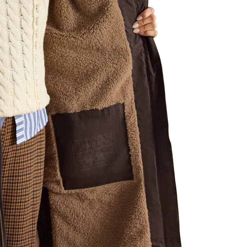 Joules Coverall Oversized Women's Waterproof Coat - Chocolate Brown-7