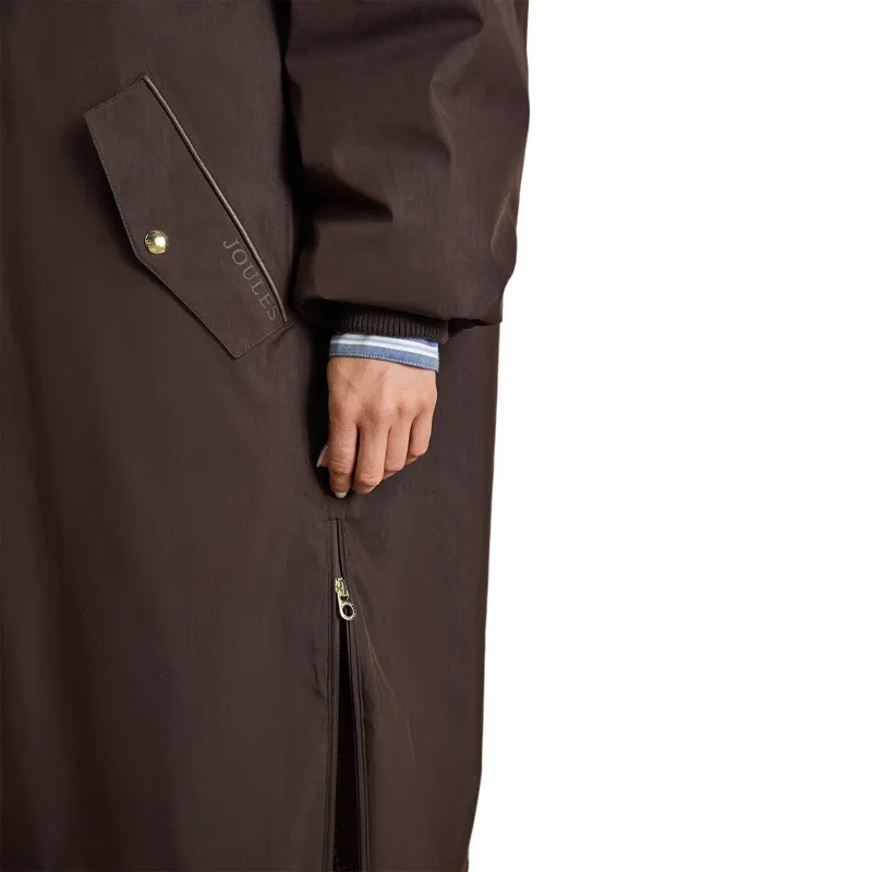Joules Coverall Oversized Women's Waterproof Coat - Chocolate Brown-8
