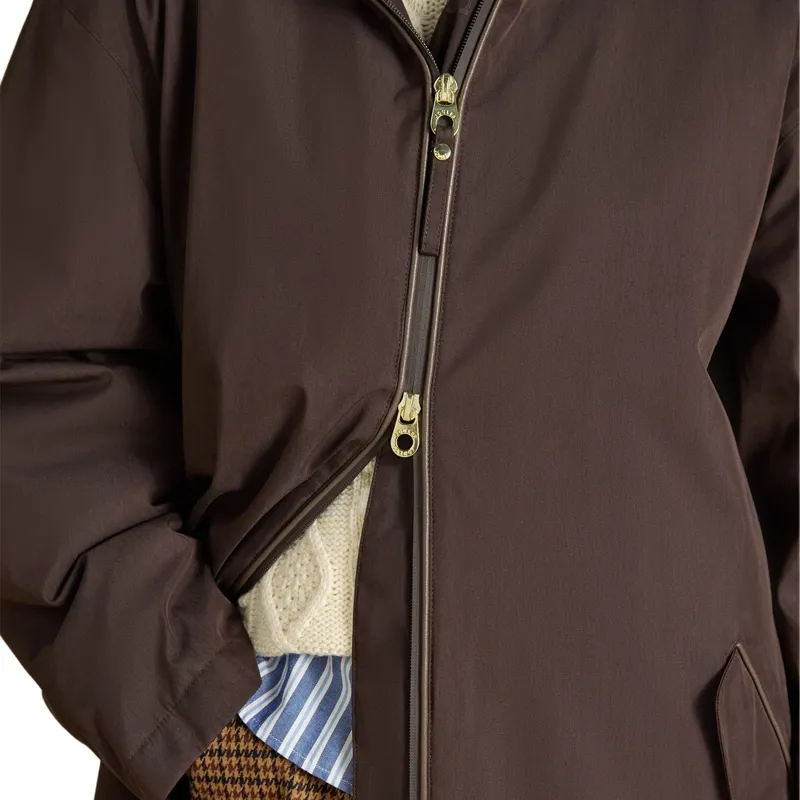 Joules Coverall Oversized Women's Waterproof Coat - Chocolate Brown-9