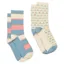 Joules Everyday Women's Socks 2 Pack - Blue/Ecru