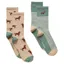 Joules Everyday Women's Socks 2-Pack - Khaki/Cream