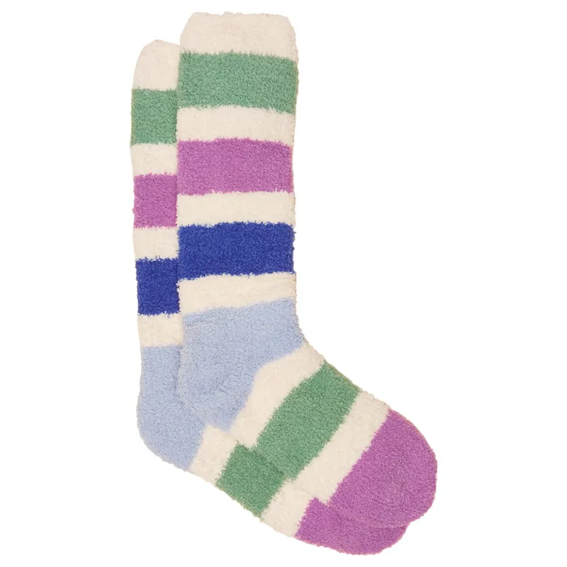 Joules Women's Fluffy Socks - Berry/Blue