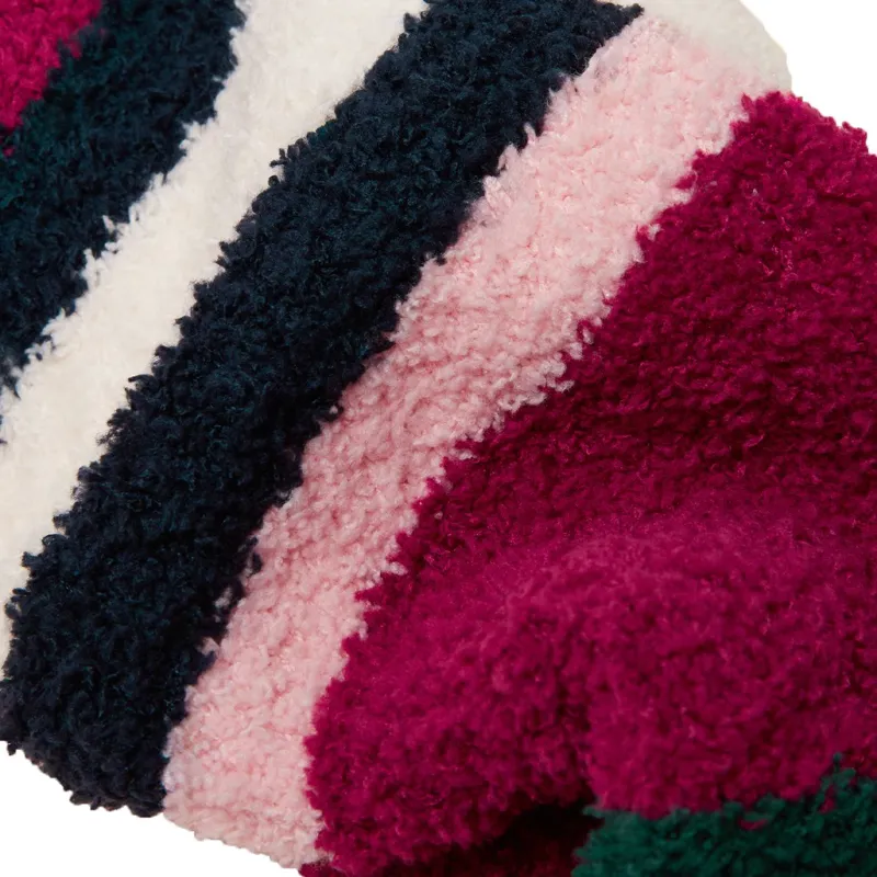 Joules Women's Fluffy Socks - Berry Red-1