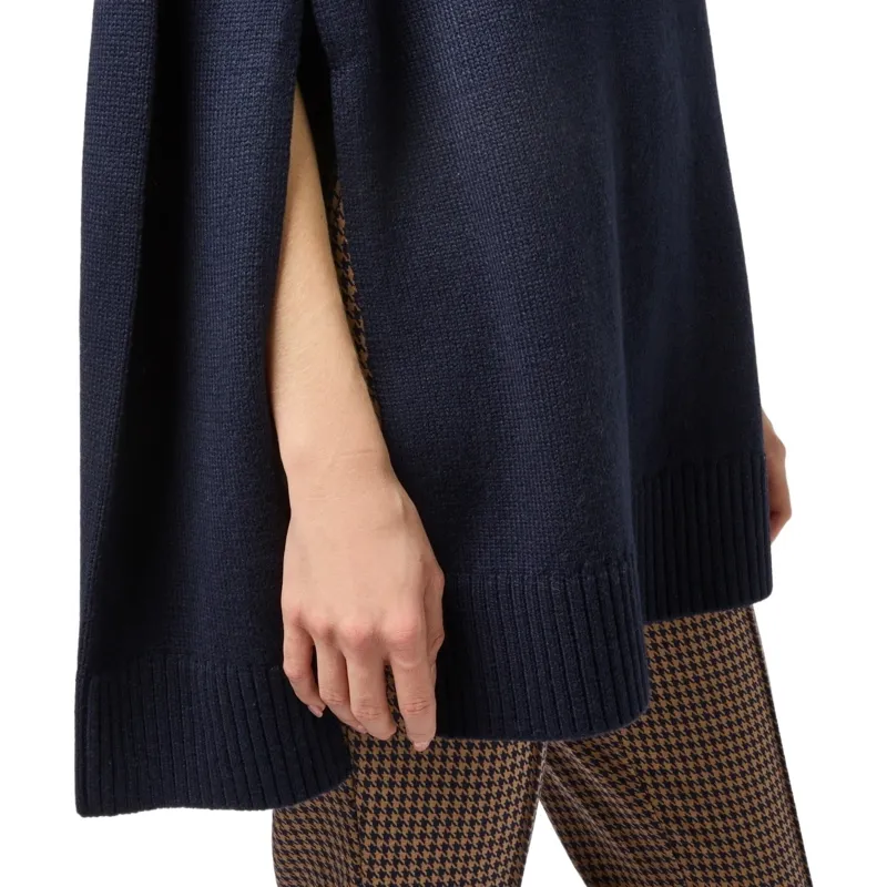 Joules Women's Knitted Cape - Navy-2
