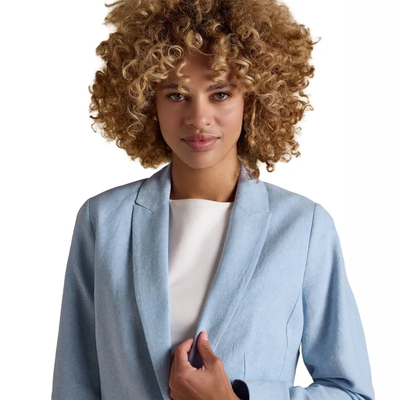 Joules Linen Blend Women's Blazer - Light Blue-4