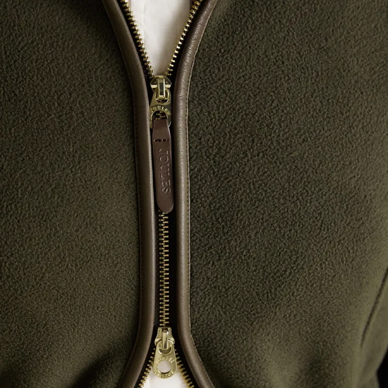 Joules Heritage Womens Longline Zip Up Polar Fleece Jacket - Green-9