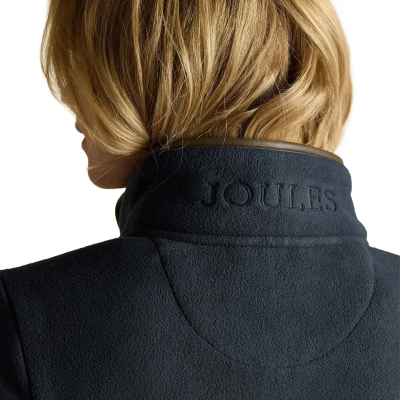 Joules Heritage Women's Longline Zip Up Polar Fleece Jacket - Navy-6