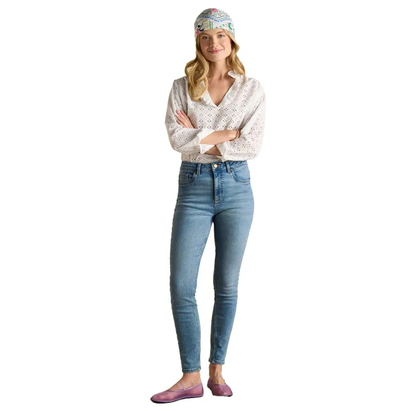 Joules Skinny Fit Mid Rise Women's Jeans - Blue-3