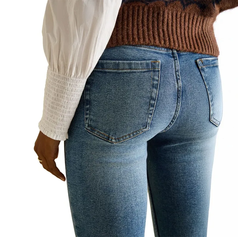 Joules Skinny Fit Mid Rise Women's Jeans - Blue-7