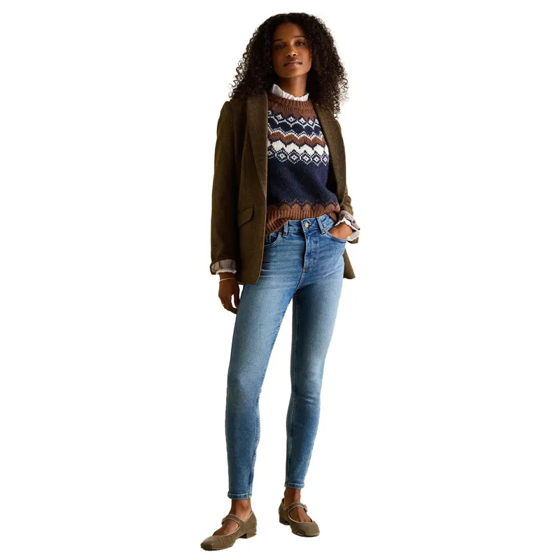 Joules Skinny Fit Mid Rise Women's Jeans - Blue-11