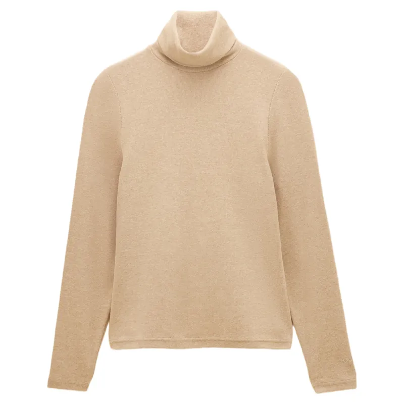 Joules Women's Warm Handle Rib Turtleneck Long Sleeve Top - Oat Marl-2