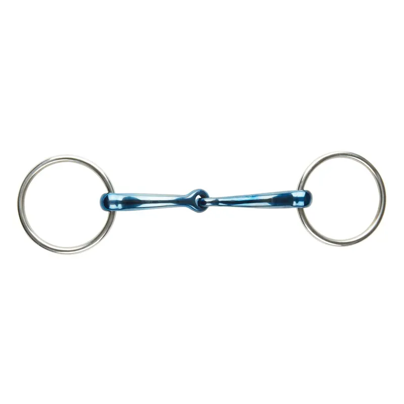 JP Korsteel Blue Steel Loose Ring Jointed Snaffle Bit-1