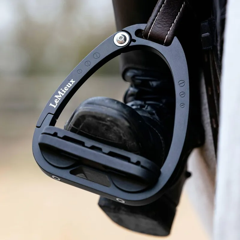 LeMieux Junior Vector Balance Inclined Stirrups - Black-4