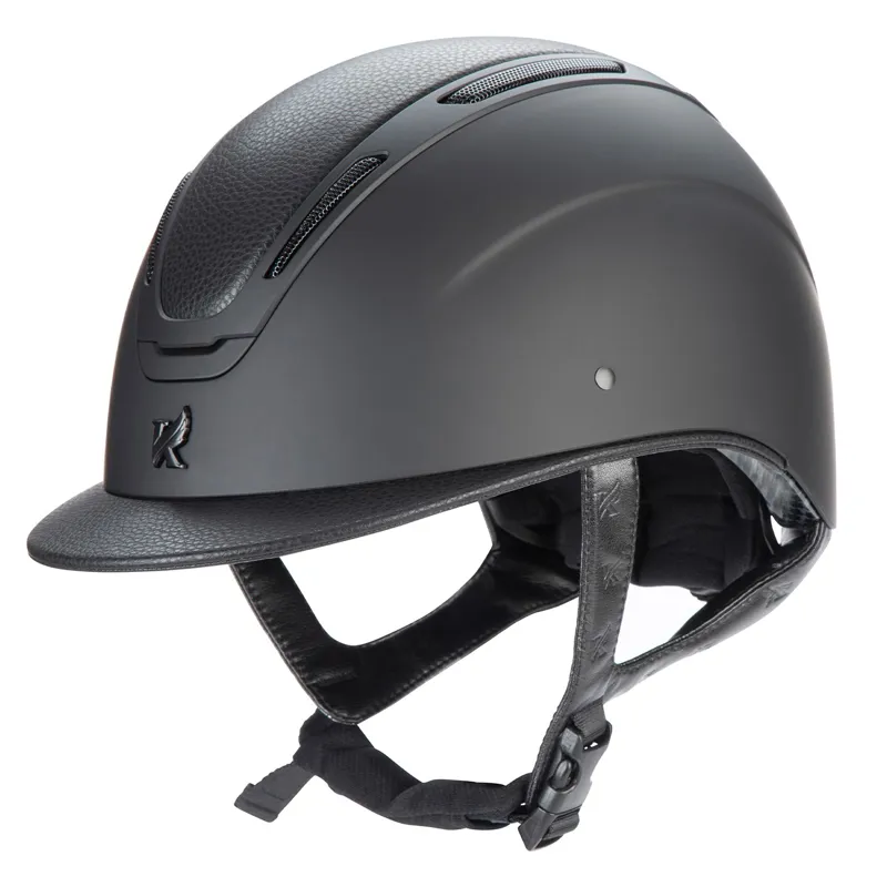Karben Amity LTHR Riding Helmet - Black