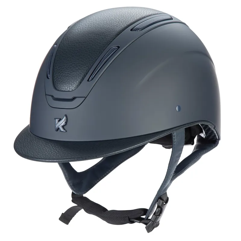 Karben Amity LTHR Riding Helmet - Navy