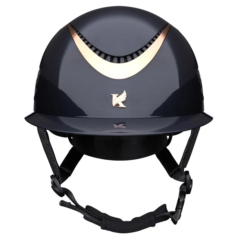 Karben Alina Ellipse Riding Helmet - Navy/Rose Gold-2