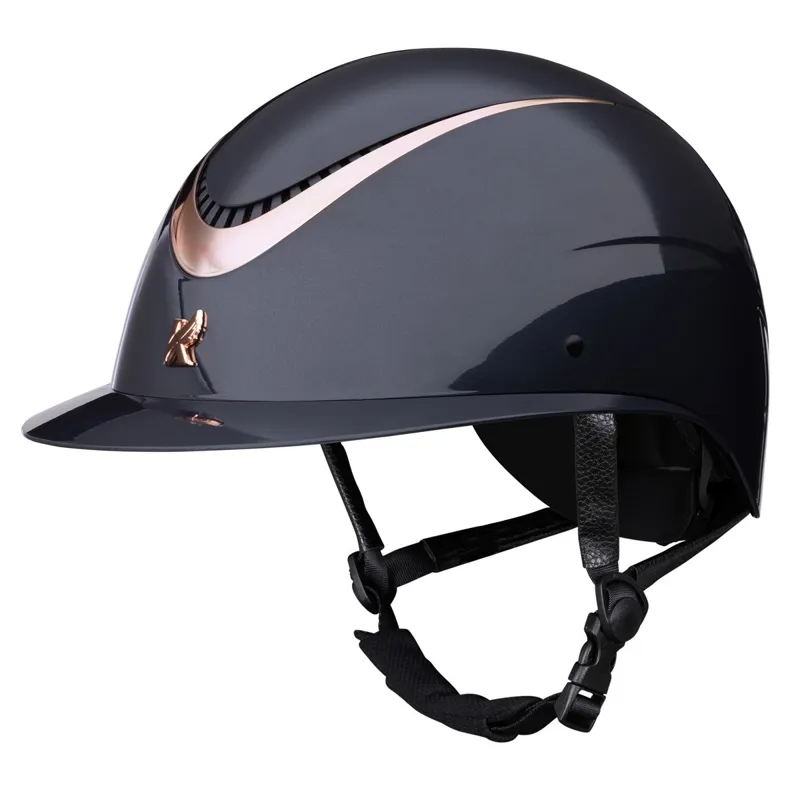 Karben Alina Ellipse Riding Helmet - Navy/Rose Gold