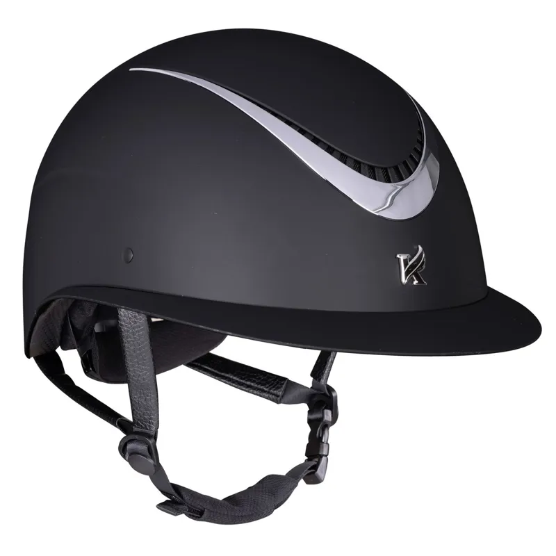 Karben Elisa Ellipse Riding Helmet - Black/Silver-1