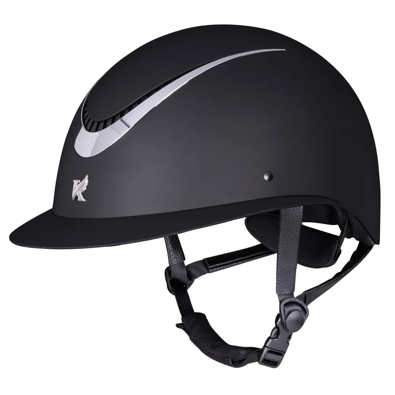 Karben Elisa Ellipse Riding Helmet - Black/Silver