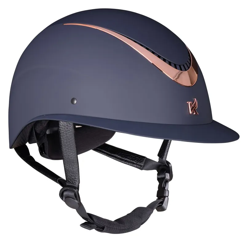 Karben Elisa Ellipse Riding Helmet - Navy/Rose Gold-1