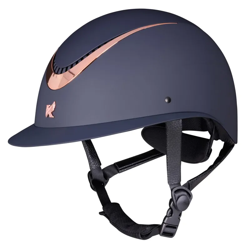 Karben Elisa Ellipse Riding Helmet - Navy/Rose Gold