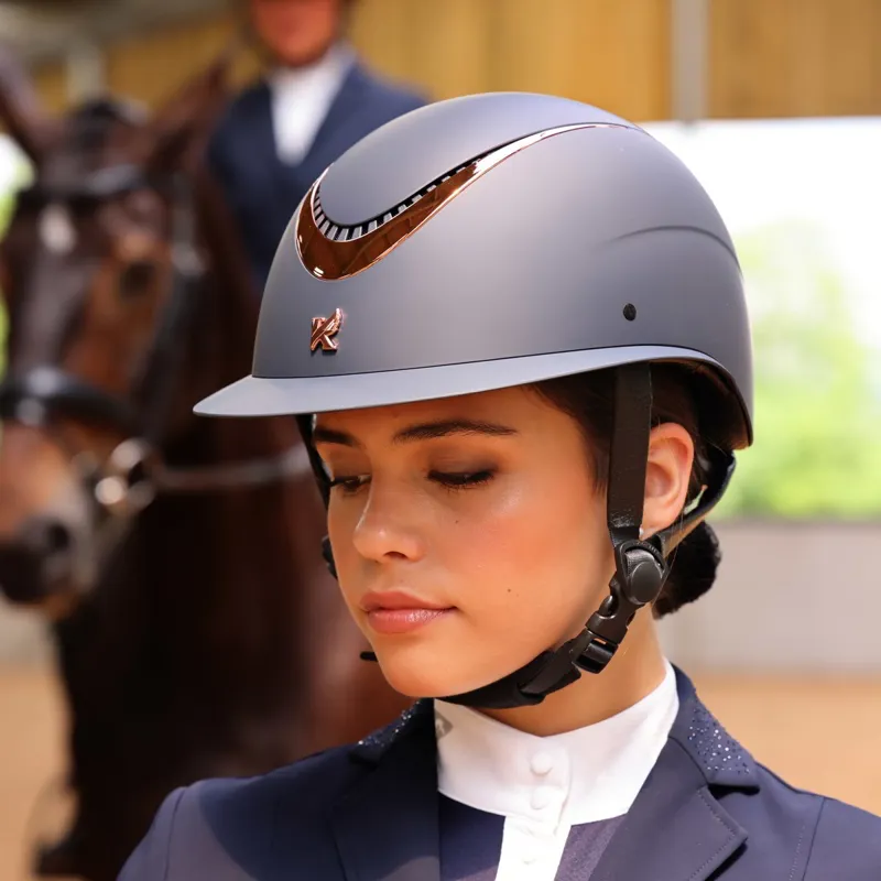 Karben Elisa Ellipse Riding Helmet - Navy/Rose Gold-5