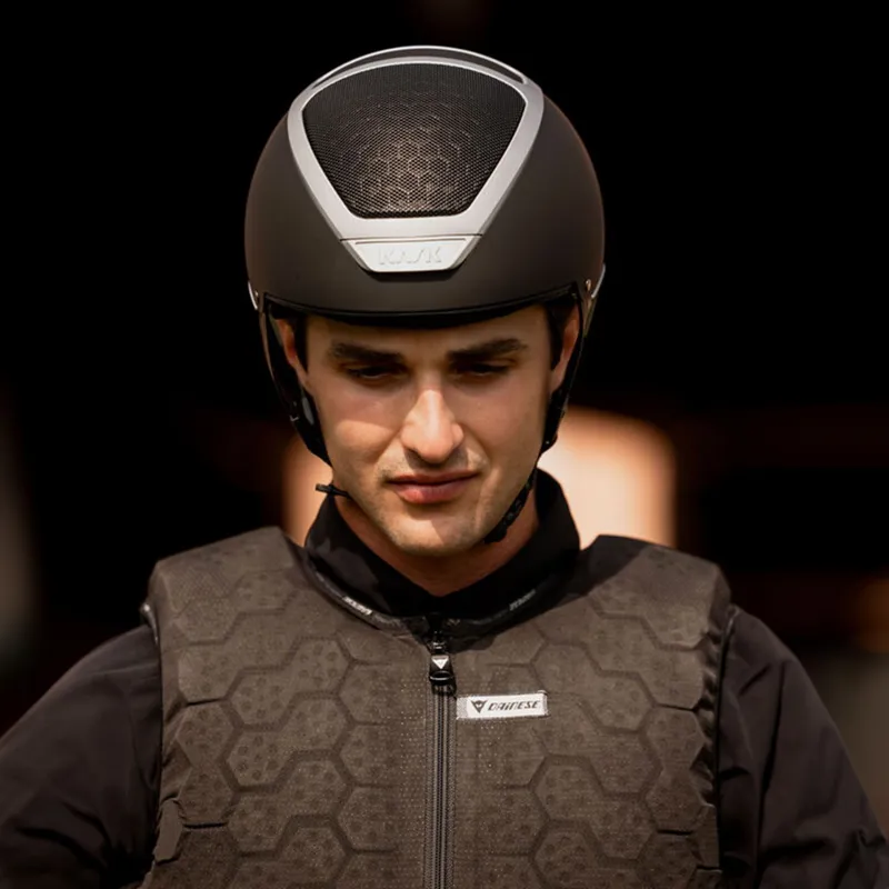 KASK Dogma XC Skull Riding Helmet - Black/Silver-1