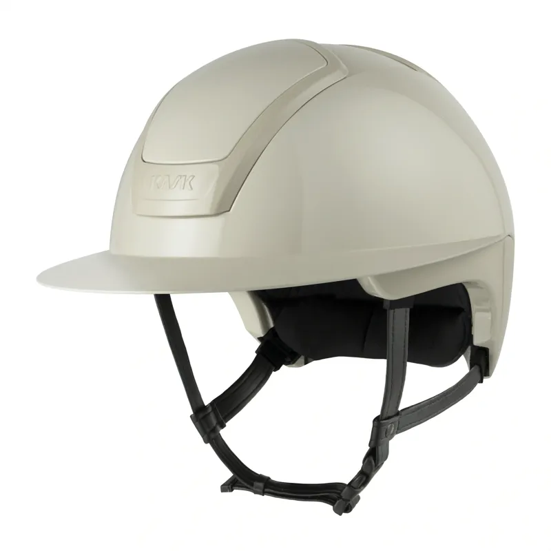 KASK Nemesi Wide Peak Shine Riding Helmet - Silk Beige