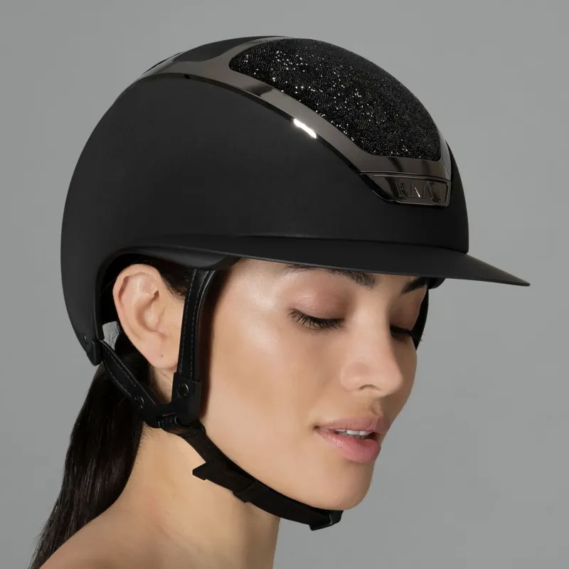 KASK Dogma Chrome Crystals Midnight Riding Helmet - Black-1