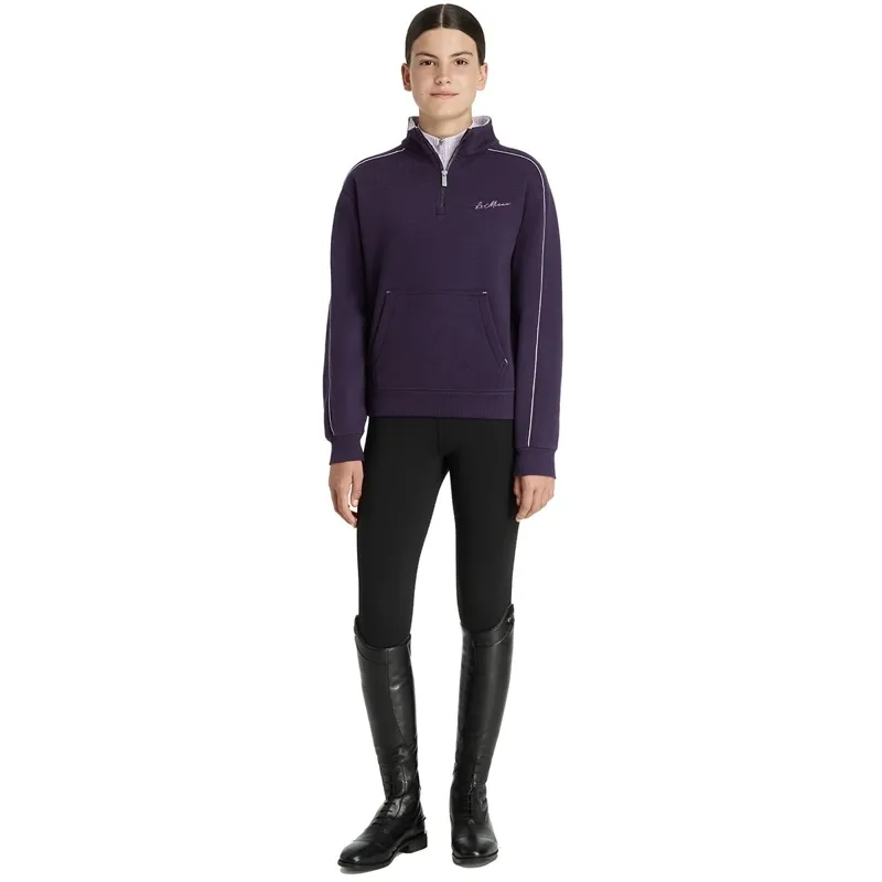 LeMieux Young Rider Kate Quarter Zip Sweatshirt - Juniper/Lilac-1