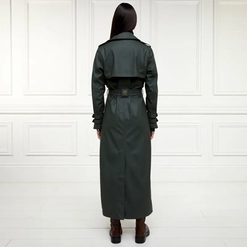 Holland Cooper Kendal Full Length Waterproof Trench Coat - Evergreen-4