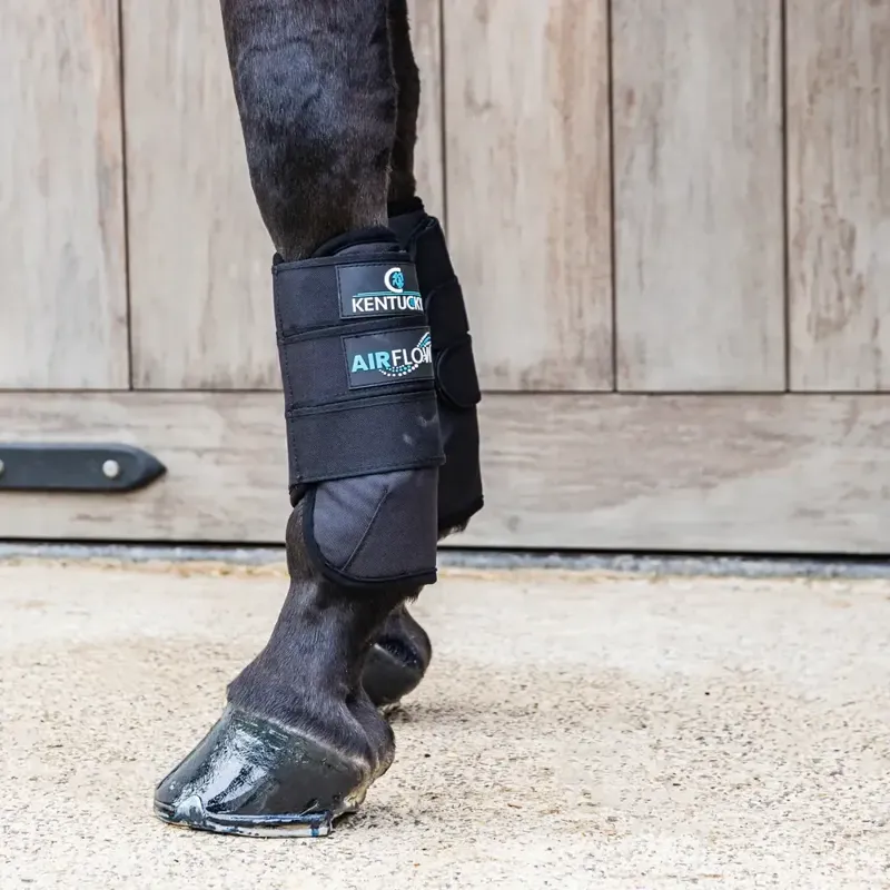 Kentucky 3D Air Flow Eventing Front Boots - Black-1