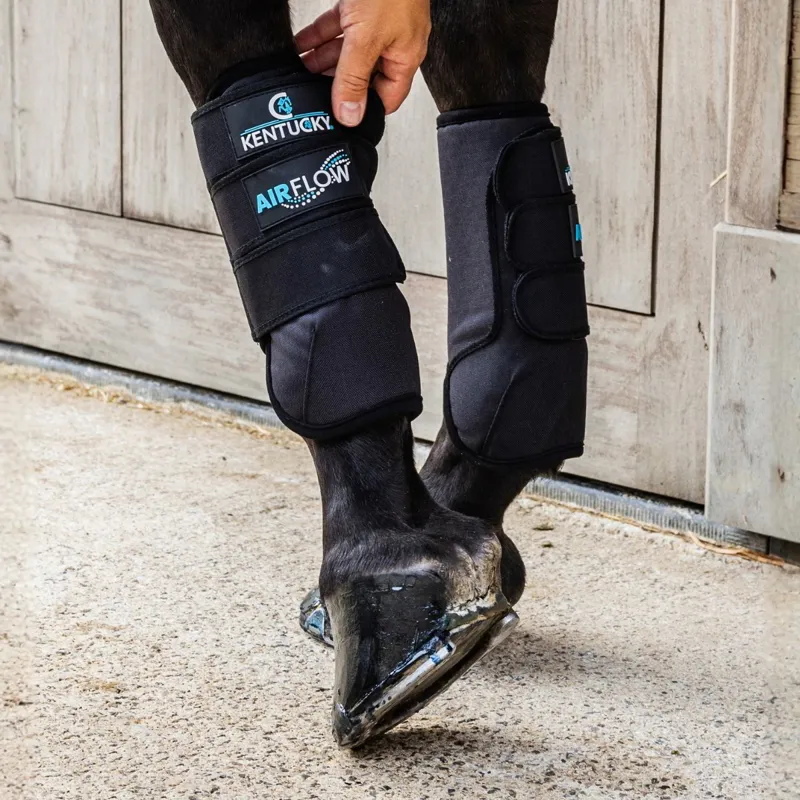 Kentucky 3D Air Flow Eventing Front Boots - Black-4