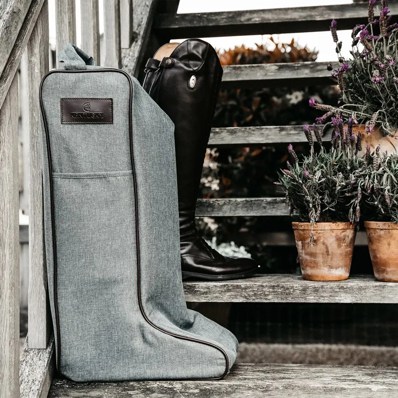 Kentucky Boot Bag with Faux Fur Lining - Gray