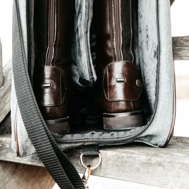 Kentucky Boot Bag with Faux Fur Lining - Gray-2