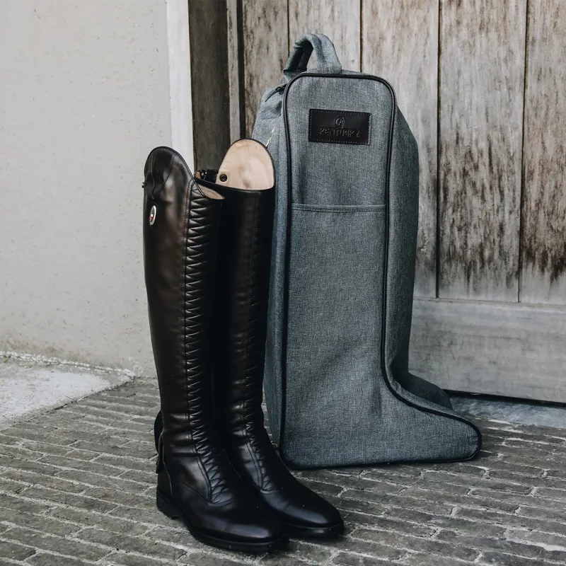 Kentucky Boot Bag with Faux Fur Lining - Gray-5
