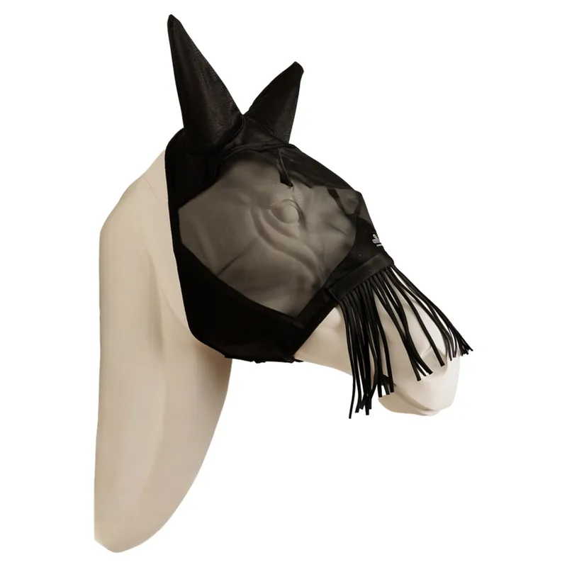 Kentucky Classic Fly Mask with Ears and Nose Tassels - Black-1