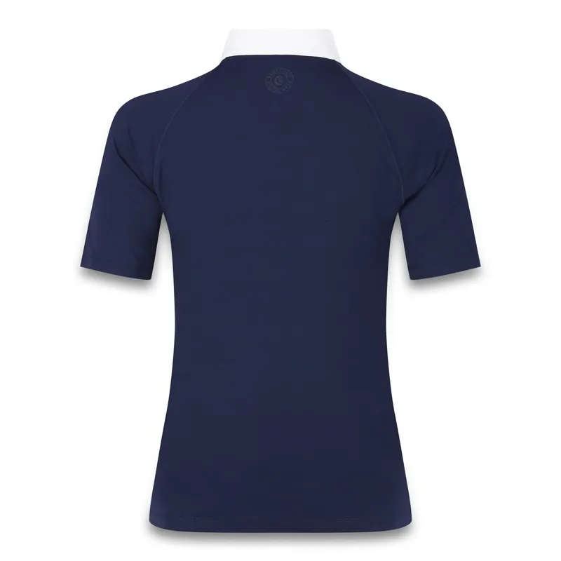 Kentucky Classic Women's Glitter Zipper Show Shirt - Navy-1