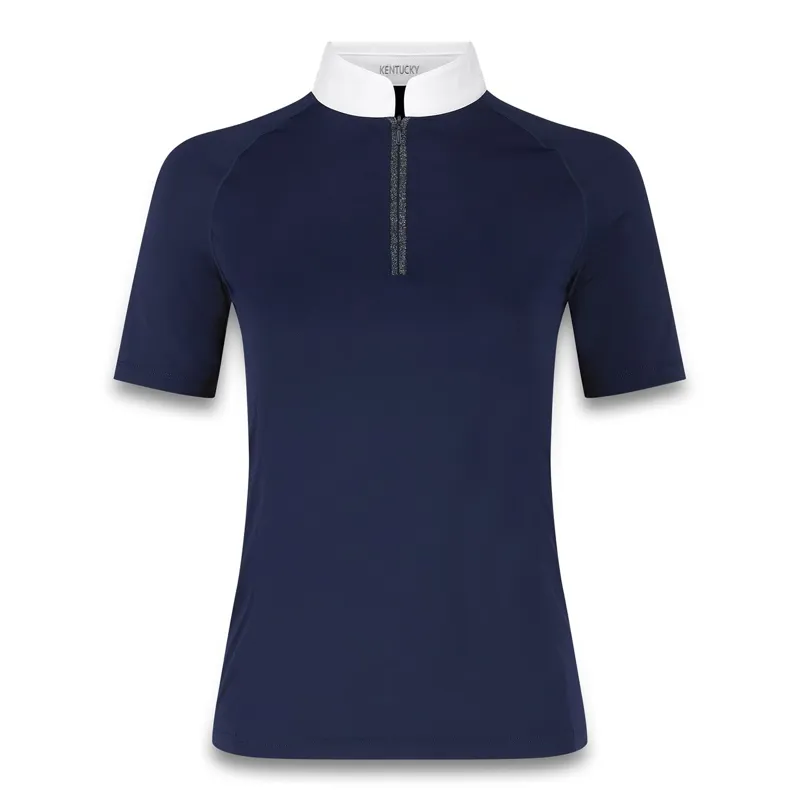 Kentucky Classic Women's Glitter Zipper Show Shirt - Navy
