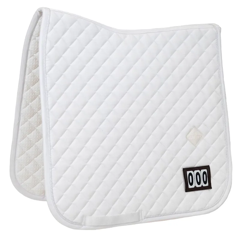 Kentucky Diamond Competition Dressage Number Saddle Pad - White