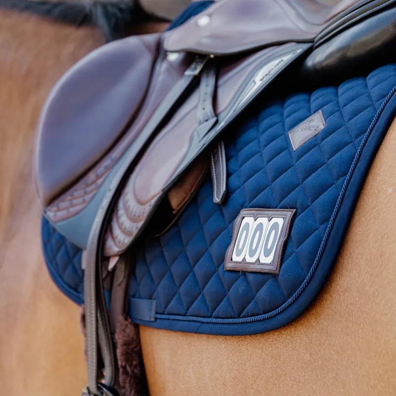 Kentucky Diamond Competition Jump Number Saddle Pad - Navy-4