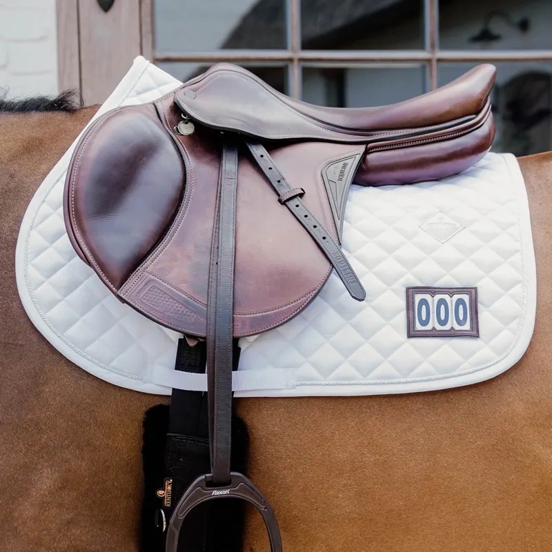 Kentucky Diamond Competition Jump Number Saddle Pad - White-1