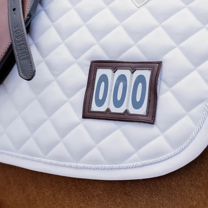 Kentucky Diamond Competition Jump Number Saddle Pad - White-2