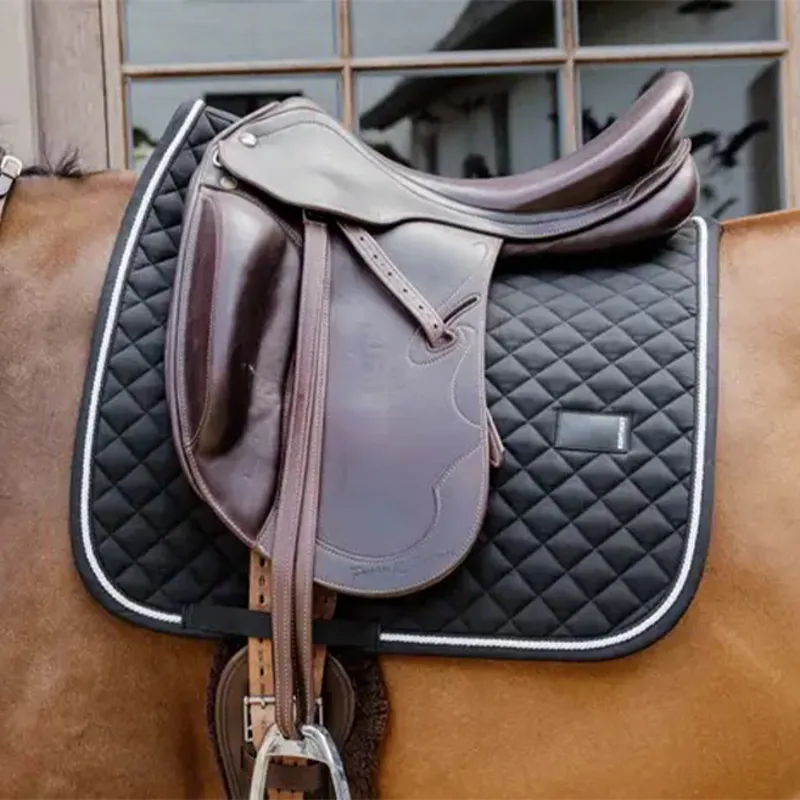 Kentucky Horsewear Diamond Rope Dressage Saddle Pad - Black-1