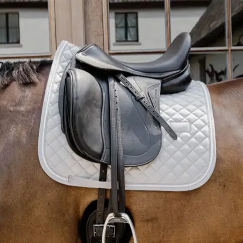 Kentucky Horsewear Diamond Rope Dressage Saddle Pad - Grey-1
